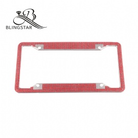 4-6 rows 2 packs red car license plate frame car decoration accessories interior