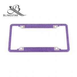 4-6 rows 2 packs purple license plate frame car license plate frame car decoration accessories interior