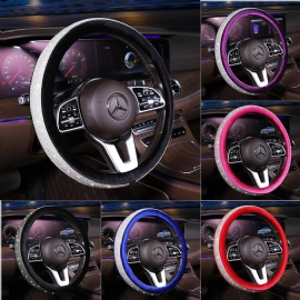 Bling Diamond Anti-Slip Wheel Protector Car Interior Accessories 38cm Car Steering Wheel Cover