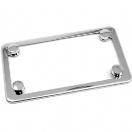 USA Standard Universal Stainless Steel Motorcycle License Plate Frame