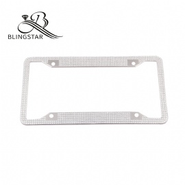 4-6 rows 2 packs white car license plate frame