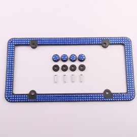 4-3 rows Custom License Plate Frame blue usa car license plate frame