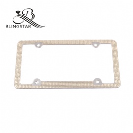 4-5 rows usa car license plate frames bling license plate frame light coffee license plate covers