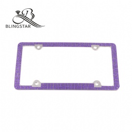 4-5 rows usa car license plate frames bling purple license plate frame purple license plate covers