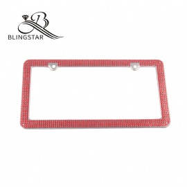 2-4 rows rhinestone license plate frames bling license plate covers license plates