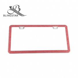 2 packs 2-3 rows rhinestone license plate frames license plate frame metal