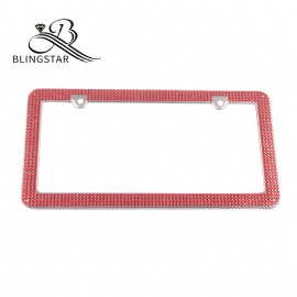 2-4 rows acrylic rhinestone license plate frames bling license plate covers 2 packs license plate frames