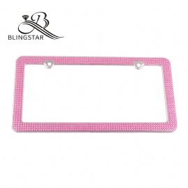 2-4 rows acrylic rhinestone license plate frames bling license plate covers 2 packs license plate frames