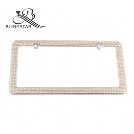 2-4 rows acrylic rhinestone license plate frames bling license plate covers 2 packs license plate frames