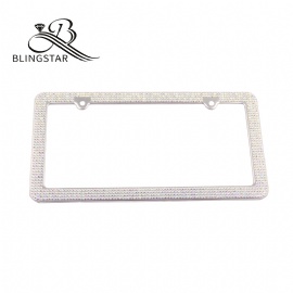 2-4 rows rhinestone license plate frames bling license plate covers license plates